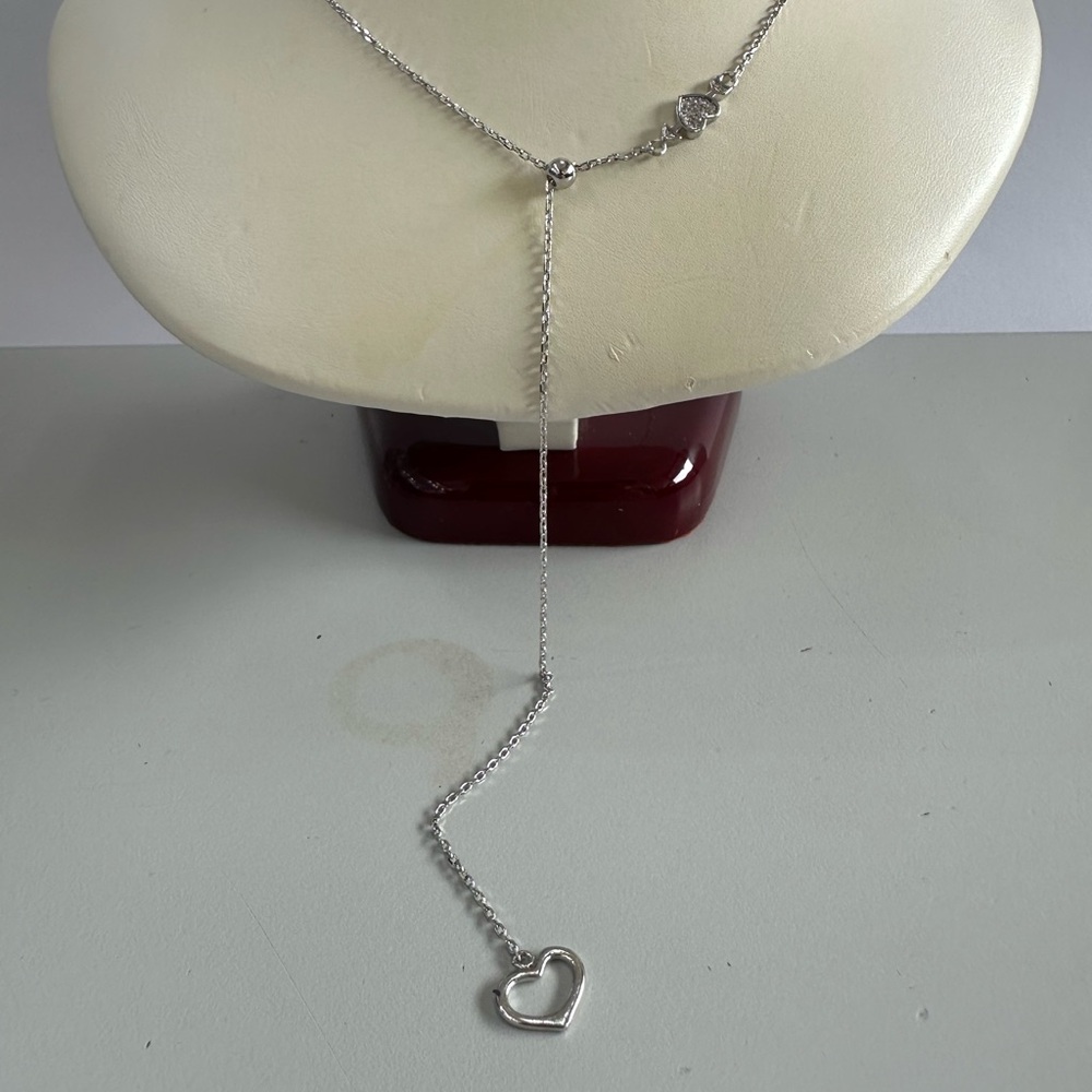 Delicate Silver Lariat Necklace - Women Jewelry